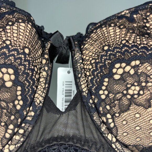 ADORE ME NEW 38DD Underwire Bra Womens Black Lace Nude SCA-BR-00093-JetBlk-38DD - Picture 2 of 7